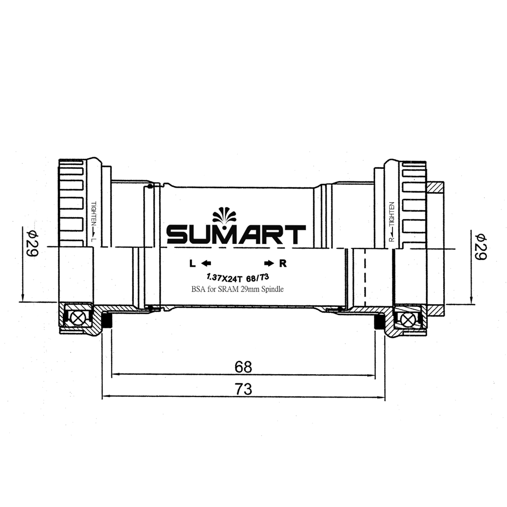 BS68/73E CAJA PED /BSA DUB