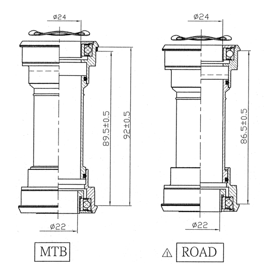 BS86/92S CAJA PED SRAM GXP