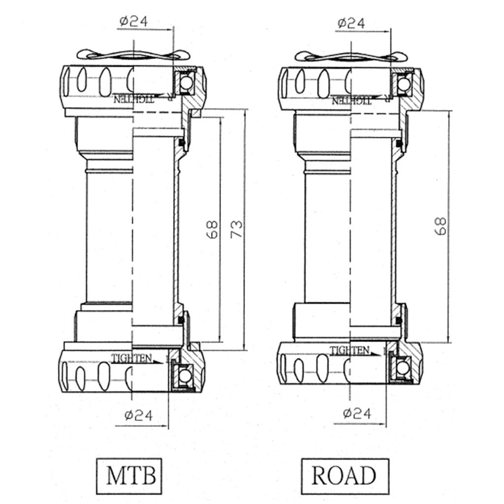 BB68/73S CAJA PED SHIMANO